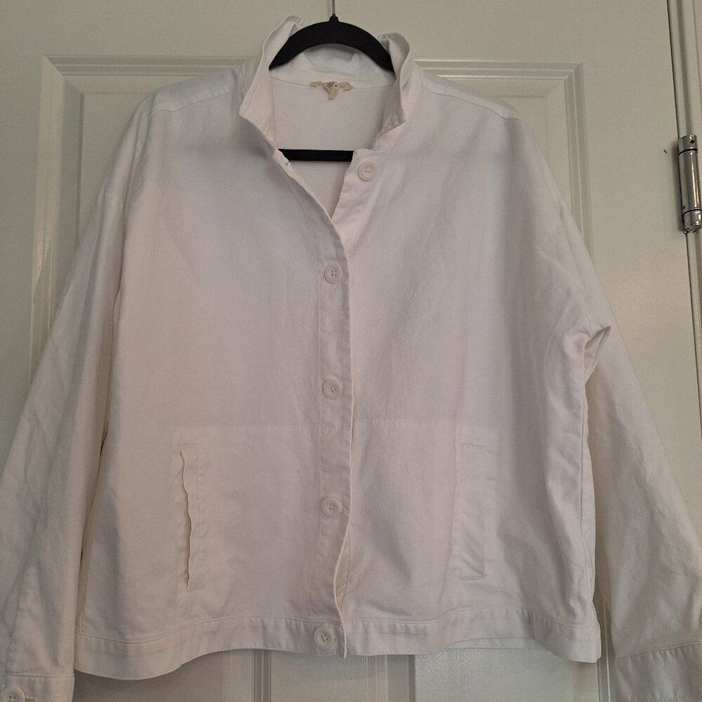 Eileen Fisher White Jacket size‎ L/G